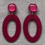 Boucles d’oreilles rose framboise made in France Clips