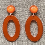 Boucle d’oreille orange Clips made in France