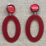 Boucles d’oreilles rouge foncé Clips made in France