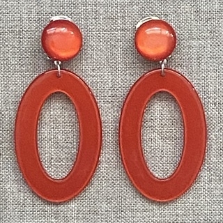 Boucles d’oreilles Clips rouge made in France