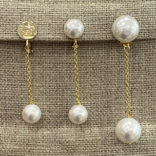 Boucles d’oreilles clips perles fines véritable et dorées pendantes Made in France