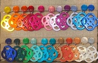 Boucles d’oreille clips percées résine Made in France Couleur