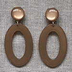 Boucles d’oreilles marron glacé Clips made in France résine