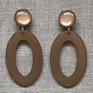 Boucles d’oreilles marron glacé Clips made in France résine