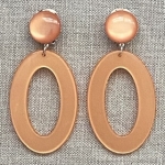 Boucles d’oreilles Clips résine made in France saumon