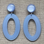 Boucles d’oreilles pervenche Clips résine made in France