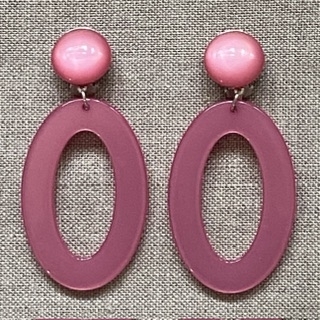 Boucles d’oreilles Clips rose made in France