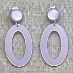 Boucles d’oreilles Clips lilas made in France