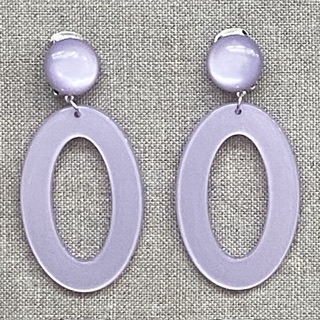 Boucles d’oreilles Clips lilas made in France