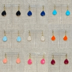 Boucles d’oreilles percées émail couleur Made in France