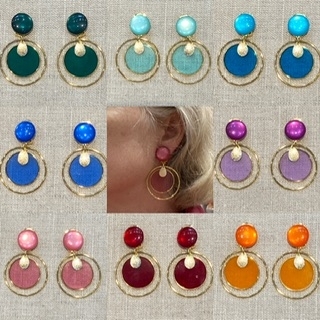 Boucles d’oreilles Clips transparente made in France