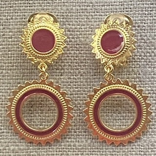 Petitanneauethnicemaillerougefoncé-lescollier