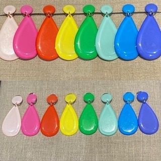 Boucles d’oreilles clips Made in France couleur