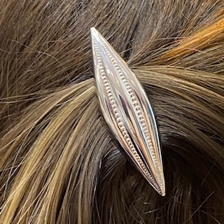 Barrette amande femme argenté coiffure