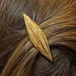 barrette femme amande doré made in France