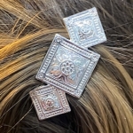 Barrette losange argent Femme made in France