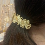 Barrette fleur dorée Made in France cheveux femme coiffure