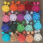 Boucles d’oreille percées résine Made in France Couleur