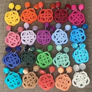 Boucles d’oreille percées résine Made in France Couleur