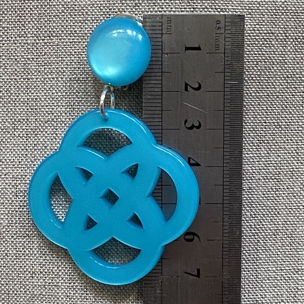 Boucles d’oreille clips percées résine Made in France Couleur