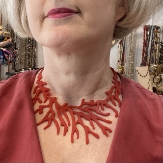 Collier corail orange original