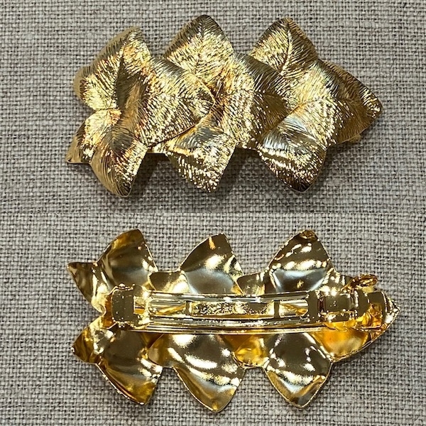 Barrette pince cheveux femme doré made in France