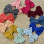 Barrette pince cheveux double gaze personnalisé fille Made in France