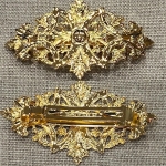 Barrette losange coiffure femme pince doré made in France