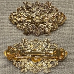 Barrette fleur femme doré coiffure pince made in France