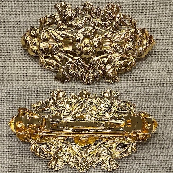 Barrette fleur femme doré coiffure pince made in France