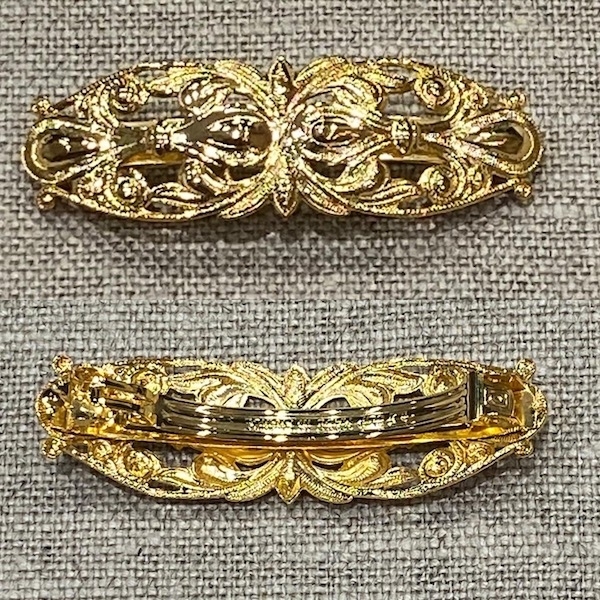 Barrette cheveux femme coiffure dorée Made in France