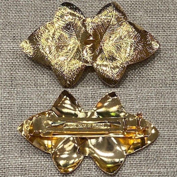 Barrette lierre doré made in France cheveux femme
