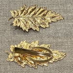 Pince feuille made en France dorée cheveux coiffure