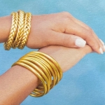 Bracelet jonc Kumali doré