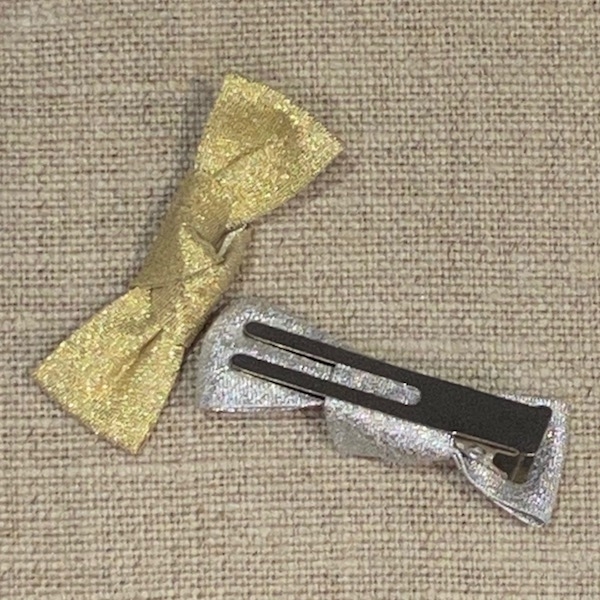 Pince barrette enfant filles dorée argenté Made in France cheveux