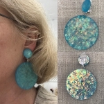 Boucles d’oreilles clip relief brillant Made in France qui