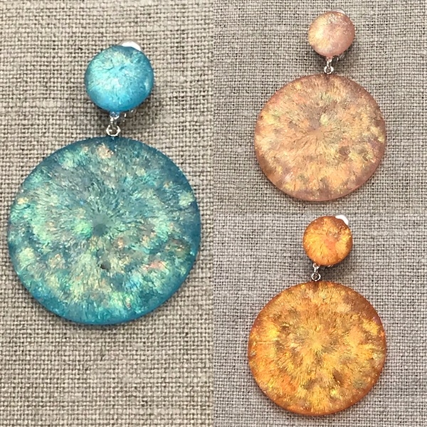 Boucles d’oreilles clip relief brillant Made in France qui