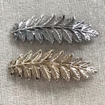 Barrette feuille dorée argentée cheveux coiffures peignes
