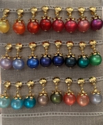 Boucles d’oreille clips résine Made in France percées