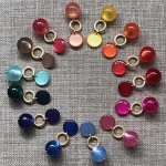 Boucles d’oreille clips percées résine Made in France Doré