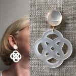 Boucles d’oreille clips percées résine Made in France Couleur