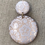 Boucles d’oreilles dentelles clip Made in France