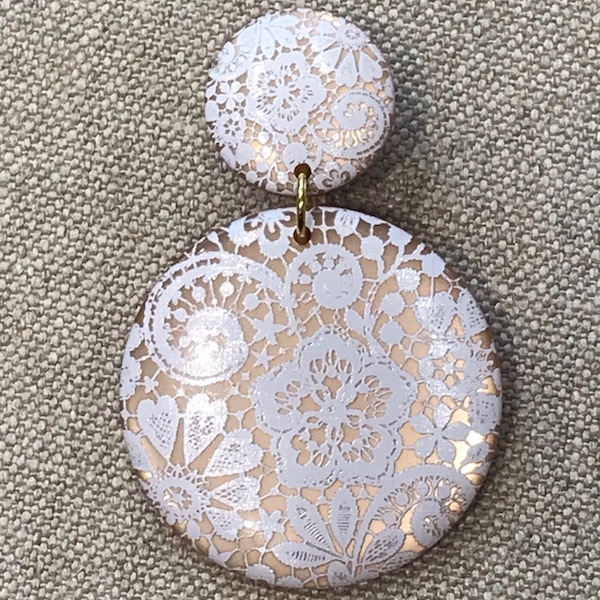 Boucles d’oreilles dentelles clip Made in France