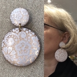 Boucles d’oreilles dentelles clip Made in France