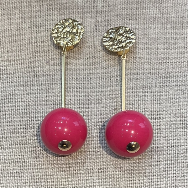 boucles d'oreilles clips couleurs