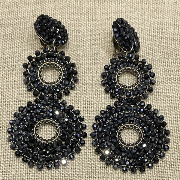 boucles d'oreilles clips couleurs