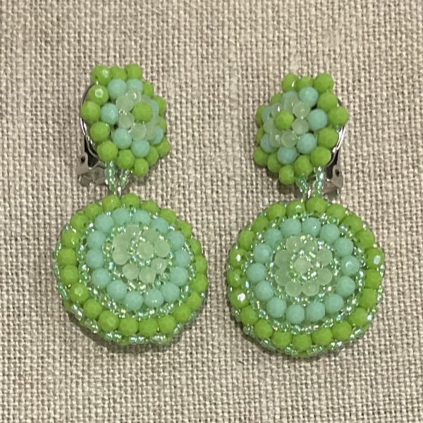 boucles d'oreilles clips couleurs