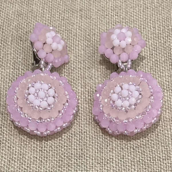 boucles d'oreilles clips couleurs