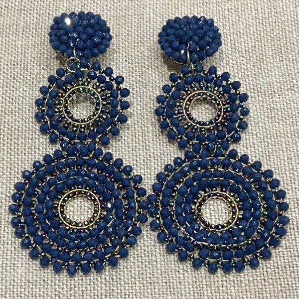 boucles d'oreilles clips couleurs