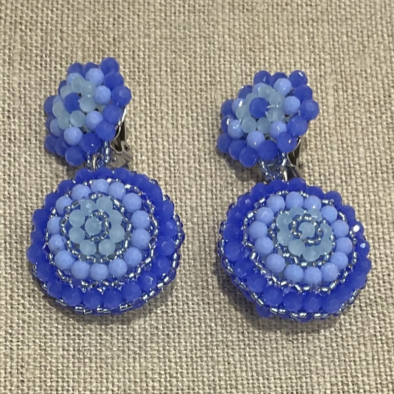 boucles d'oreilles clips couleurs